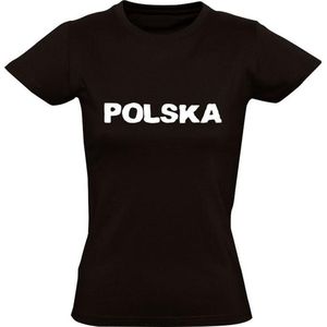 Polska Dames t-shirt |  Polen | Zwart