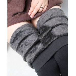 Easylux® Fleece™ Slim - Grijs - OneSize - Fleece Legging - Thermo Kleding - fleece panty - Warme kleren - Legging Dames - Thermokleding Dames