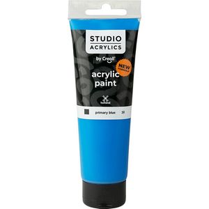 Acrylverf - Blauw Primary Blue (#30) - Dekkend - Creall Studio - 120ml - 1 fles