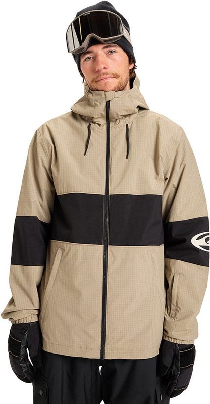 Quiksilver - High In The Hood - Jas - Beige - Technische Sneeuwjas voor Heren