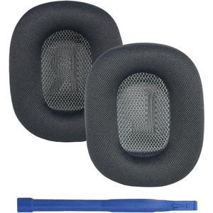 Allecto Plus - Vervangende oorkussens in ademend mesh en zachter traagschuim - duurzaam en comfortabel - grijs.