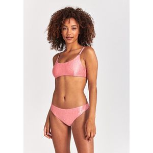 Shiwi LOU bikini set LEOPARD STRUCTURE - strawberry pink - 36
