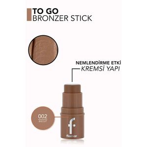 Flormar - To Go Bronzer Stick - Adjustable Intensity & Natural Stick Bronzer - Verstelbare Intensiteit & Natuurlijke Finish Creamy Stick Bronzer - 002 Biscuit