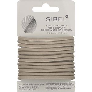Sibel - Thick Elastic Hair Bands - Blonde - 12 Stuks