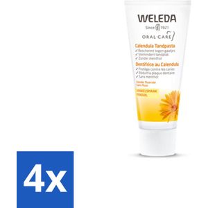 WELEDA - Tandpasta - Calendula - 75 ml - Voordeelverpakking - 4 stuks