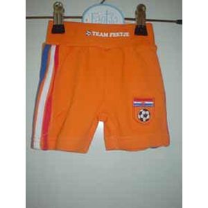 Voetbal shorts oranje Goal! maat 80