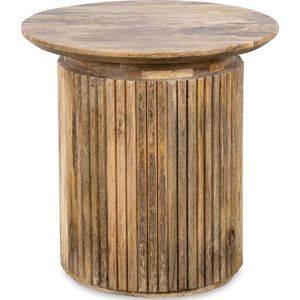 BLenS Furniture Bijzettafel Fulskor Naturel Rond Mangohout