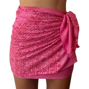Tedz sarong - roze - stranddoek - pareo - omslagdoek dames – 100% viscose