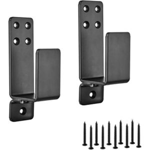 Houders van staal in U-vorm voor versterking van deuren garages magazijnen en schuren - Set van 2 - Compatibel met 2 x 4 hout