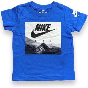 Nike Futura Air View T Shirt Baby - Blauw/Wit - Maat 98/104 CM - Unisex