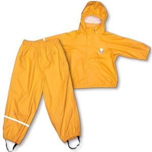 Unisex Basic Regenjas en Tuinbroek Set in Roze voor Kinderen
