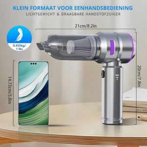 ZRSS® Handstofzuiger draadloos - Kruimelzuiger - Stofzuiger snoerloos