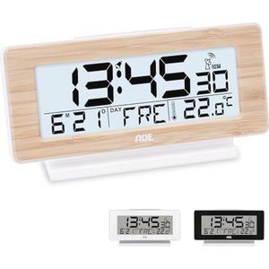 Digitale Wecker Radio met Temperatuurweergave en Kalender in Bamboe