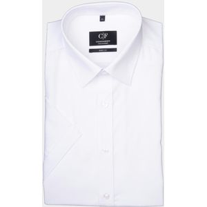 Commander - Cityhemd - Wit - Korte Mouw - Body Fit - 100% Katoen