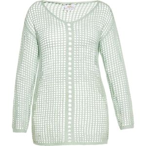 usha - Pullover - Lichtgewicht - Met Lange Mouwen - Uniek Lochpatroon