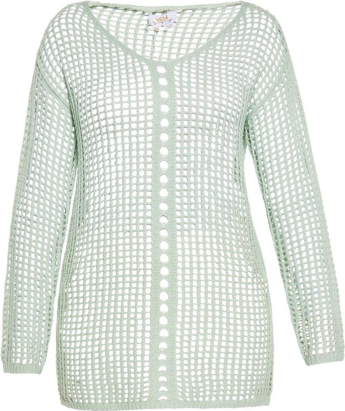 usha - Pullover - Lichtgewicht - Met Lange Mouwen - Uniek Lochpatroon