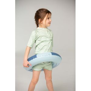 Ducksday - UV-Zwemshirt voor kinderen - UV-werend UPF50+ - Rashguard met Korte mouwen - unisex - Andes - Muntgroen - maat 2 jaar