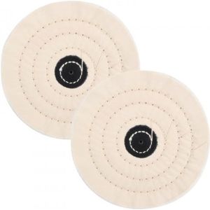Polishing Wheel - 2 Pieces Cotton Polishing Discs - 50 Layers - 6 Inch Polishing Pad voor Car - Metal - Stainless Steel - Machinery - Wood - Plastic