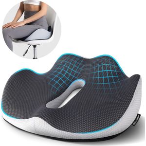 GoGoods® Zitkussen Orthopedisch - Stuitkussen Ergonomisch - Auto - Bed - Bureaustoel - Wigkussen