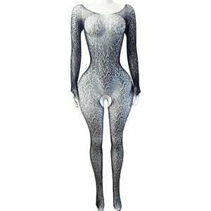 BamBella ® - Panty pak -Onesize - body suit - Dames - Onesize - Erotische jumpsuit van kant lingerie Zwart