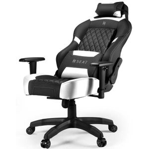 N. Seat PRO 500 Series Gaming Race / bureaustoel - Wit/Zwart ( Ergonomisch & Comfortabel )