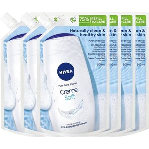 NIVEA Pure Care Shower Creme Soft Refill 6 x 500 ml
