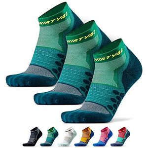 Compressie Hardloopsokken voor Dames en Heren - 3 Paar Groen - X-Large