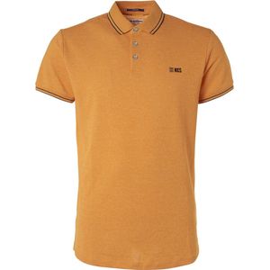 No Excess - Polo Garment Dye Geel - Modern-fit - Heren Poloshirt Maat M