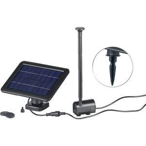 Zonnepomp voor Vijver en Fontein met 2W Zonnepaneel - Accu en Batterij Ondersteuning
