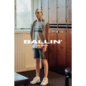 Ballin Amsterdam - Jongens Slim Fit T-shirt - Bruin - Maat 128