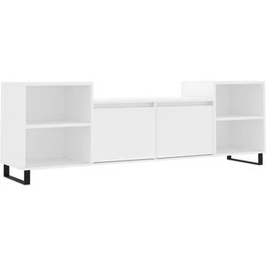 vidaXL - Tv-meubel - 160x35x55 - cm - bewerkt - hout - wit