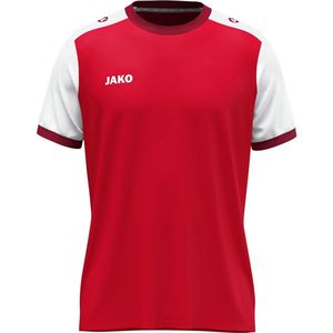 Jako Dynamic Shirt Korte Mouw Kinderen - Rood / Wit / Donkerrood | Maat: 128