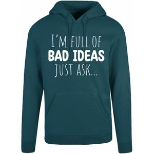 7311 - Hoodie - I'm full of bad ideas-Bottle Green-XXL