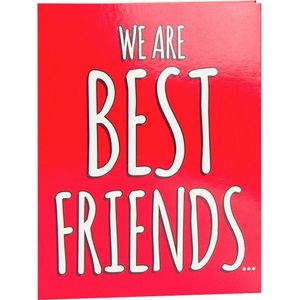 wenskaart Best Friends Forever 16 x 12,5 cm rood