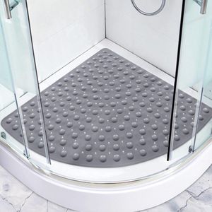 Douchemat antislip antislipmat douche 70x70cm: hoekdouchemat driehoekig douche-inzetstuk antislip met zuignappen - grote veiligheidsantislipmat douche voor senioren
