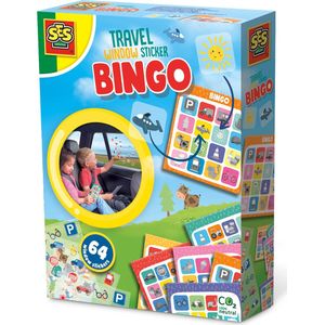 SES - Reisspel - Raamsticker bingo - herbruikbaar - verschillende bingo kaarten - fijne afleiding tijdens een reis
