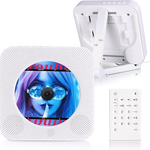 Draadloze Bluetooth CD-speler met Hi-Fi Geluid en Wandmontage - Multifunctionele Muziekspeler met FM Radio, USB en AUX-ingang