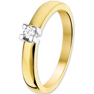 The Jewelry Collection Ring Diamant 0.10ct H Si - Bicolor Goud