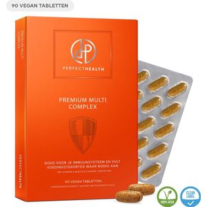 Perfect Health - Multivitaminen Volwassenen - Hoge Dosering - Immuunsysteem - 90 Tabletten - Vegan