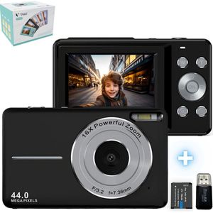 Vosoi Digitale Camera - 44MP - 1080HP - 2,4 inch LCD - 32GB - Voor Kinderen