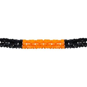 WIDMANN - Oranje en zwarte Halloween slinger - Decoratie > Slingers en hangdecoraties