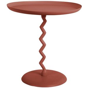 Leitmotiv Bijzettafel Zig Zag - Rode oker - Ø40cm - Scandinavisch