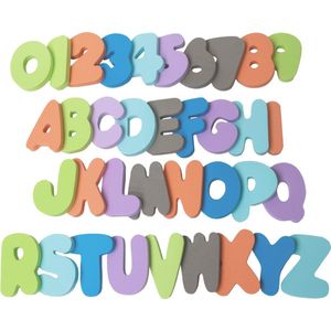 Bo Jungle - Badspeelgoed cijfers en letters - Waterspeeltjes - Bath foam numbers and letters (36 stuks)