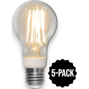 5-Pack | LED lamp met sensor - E27 - 8W - Extra Warm Wit - 2700K - Filament - Helder