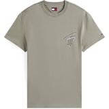 Tommy Jeans Shirt 'City'  kaki / wit