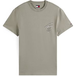 Tommy Jeans Shirt 'City'  kaki / wit