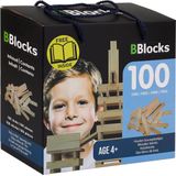 BBlocks bouwplankjes blank, 100 stuks