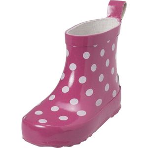 Playshoes - Korte regenlaarsjes - Roze met stippen - maat 23EU