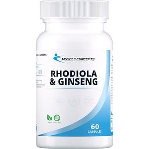 Rhodiola & Ginseng - Kruiden - 60 vegetarische capsules | Muscle Concepts