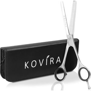 Kovira Professionele Haar Coupe Schaar - 16.5cm Totale Lengte - Vlijmscherpe Coupe Schaar- Japanse Stainless Steel Textuur Schaar met 35 Tanden - Thuis Knippen Man en Vrouw